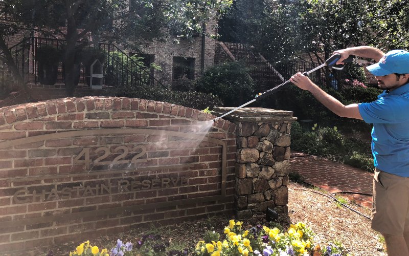 Pressure Washing Brick