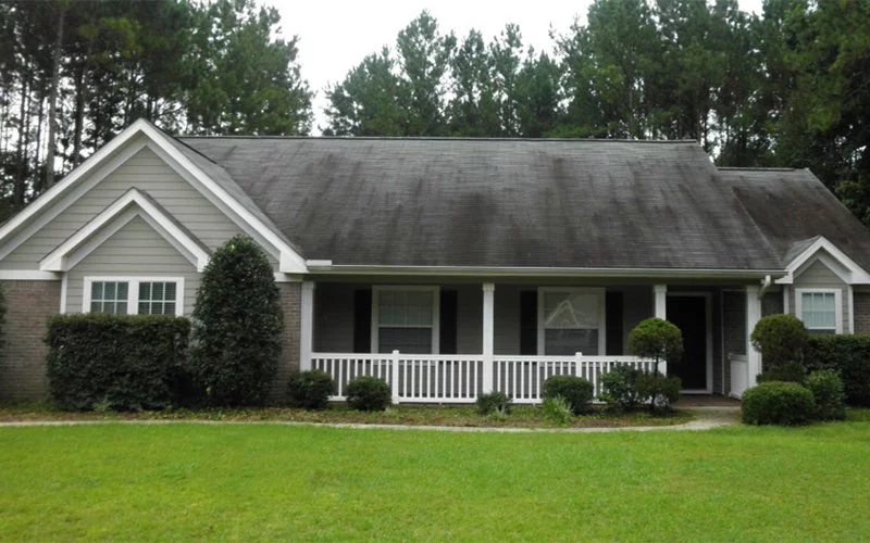 Before Power Wash Roof